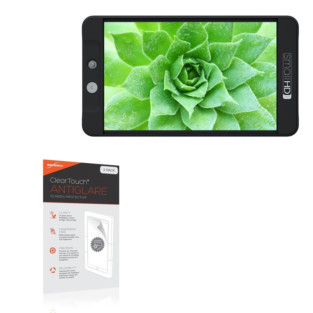 BoxWave Screen Protector Compatible with SmallHD 702 Lite HD SDI/HDMI Monitor - ClearTouch Anti-Glare (2-Pack), Anti-Fingerprint Matte Film Skin