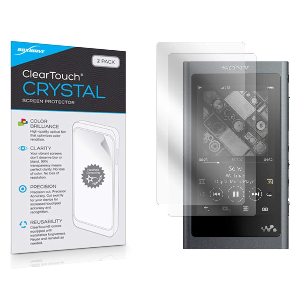 BoxWave Screen Protector Compatible with Sony NW-A55 - ClearTouch Crystal (2-Pack), HD Film Skin - Shields from Scratches for Sony NW-A55