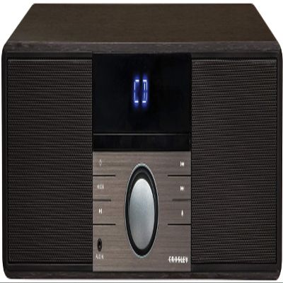 Crosley CR3502A-BK Metro Bluetooth FM Clock Radio and CD Player, Black