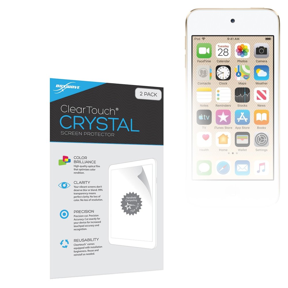 BoxWave Screen Protector Compatible with Apple iPod Touch (7th Gen 2019) - ClearTouch Crystal (2-Pack), HD Film Skin - Shields from Scratches