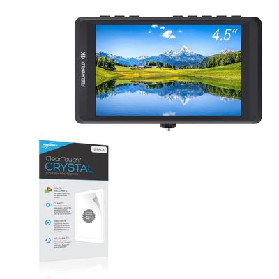 BoxWave Screen Protector Compatible with FeelWorld FW450 - ClearTouch Crystal (2-Pack), HD Film Skin - Shields from Scratches