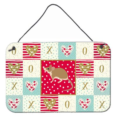 Caroline's Treasures CK5453DS812 Spiny Mouse Love Wall or Door Hanging Prints, Red Aluminum Metal Sign Kitchen Wall Bar Bathroom Plaque Home Decor, 8x12, Multicolor