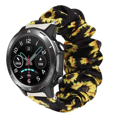 200Pcs Compatiable for Uwatch GT Band, Blueshaw Fabric Elastic Scrunchie Elastic Watch Band Women Cute Replacement Straps for UMIDIGI Uwatch GT/Uwatch 3 / UMIDIGI UFit Smartwatch (Sunflower Yellow)