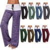 Andongnywell Women Pants High Waist Elastic Loose Wide Leg Trousers Dancing Yoga Pants (Black,Large) view 3