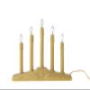 Creative Hobbies 5 Light Electric Candolier Indoor Christmas Candle Lamp, Ivory Plastic with Clear C7 Incandescent Light Bulbs view 1