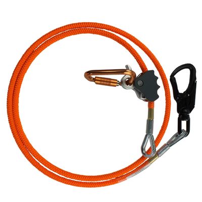 ProClimb Steel Core Flip Line Kit, 5/8 in x 10 ft - USA Made w/Better Grab Adjuster & Steel Swivel, Arborist Equipment