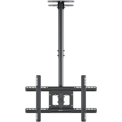 ONKRON Ceiling TV Mount for 32-80 Inch Screen up to 150 lbs, Extra Long Arm, Height Adjustable Mount with Swivel Tilt, VESA 100x100-600x400, Full Motion Ceiling Mount TV Bracket Drop Down, Black