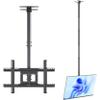 ONKRON Ceiling TV Mount for 32-80 Inch Screen up to 150 lbs, Extra Long Arm, Height Adjustable Mount with Swivel Tilt, VESA 100x100-600x400, Full Motion Ceiling Mount TV Bracket Drop Down, Black view 2