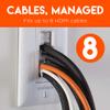 ECHOGEAR Wall Brush Plate for Hiding Up to 8 Low Voltage Cables - Sturdy Brushes with Cable Catching Design - Ideal Cable Pass Through for Wall Mounted TVs view 2