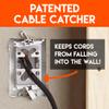 ECHOGEAR Wall Brush Plate for Hiding Up to 8 Low Voltage Cables - Sturdy Brushes with Cable Catching Design - Ideal Cable Pass Through for Wall Mounted TVs view 4