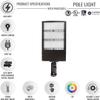 LEDMyplace 450W Led Parking Lot Lights 5700K Shoebox Lights with Dusk to Dawn Photocell Waterproof 60750 Lumens 277-480V Outdoor Commercial Area Security Lighting for Stadium Sport Garage view 2