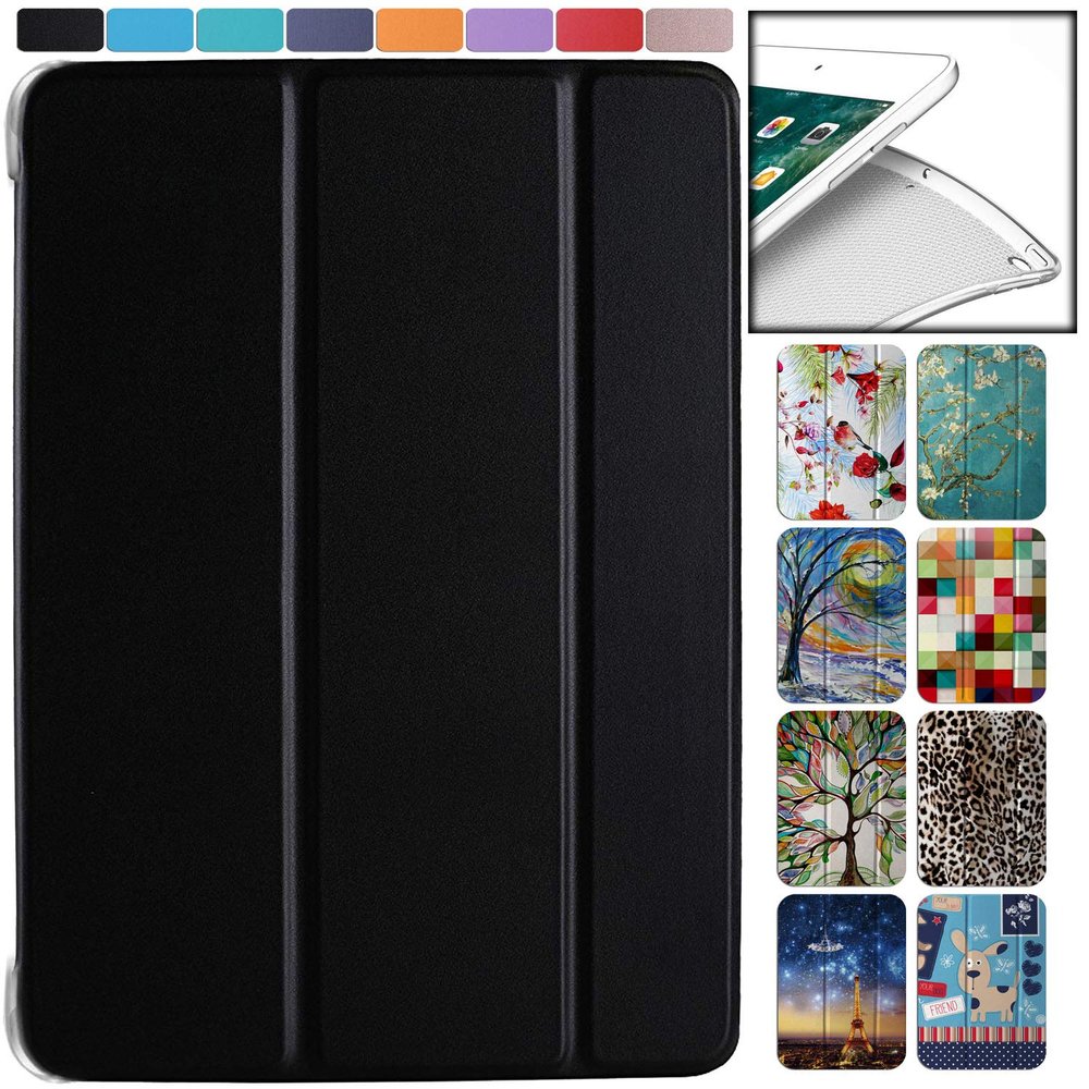 DuraSafe Cases for iPad 7th 8th 9th Gen 2019/2020 / 2021-10.2 Inch [iPad 9 8 7 ] A2602 A2270 A2197 MW762LL/A MW742LL/A MYLC2LL/A MYL92LL/A MYLA2LL/A Smart Adjustable Stand Feature Flip Case - Black