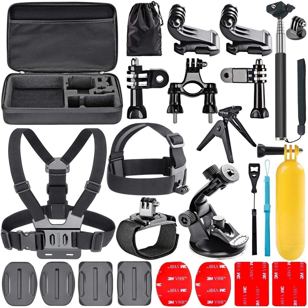 Navitech 18-in-1 Action Camera Accessories Combo Kit with EVA Case - Compatible with GOOKAM 4K Action Camera
