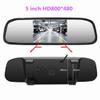 5" Color TFT 800 * 480 LCD Car Rear View Mirror Monitor(12V)+with(12V) Waterproof Mini Car Rear View Camera 360 Rotate Degree(with Drilling Tool) view 2