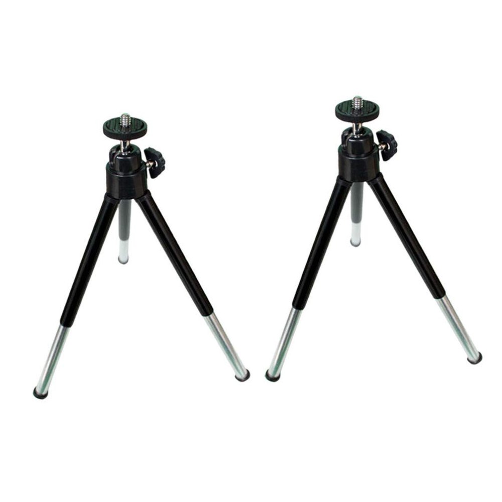 Hemobllo 2pcs Mini Mobile Phone Tripod Telescopic Stand for Desktop Photography Compatible Smartphones and Cameras for Home Office Use Black