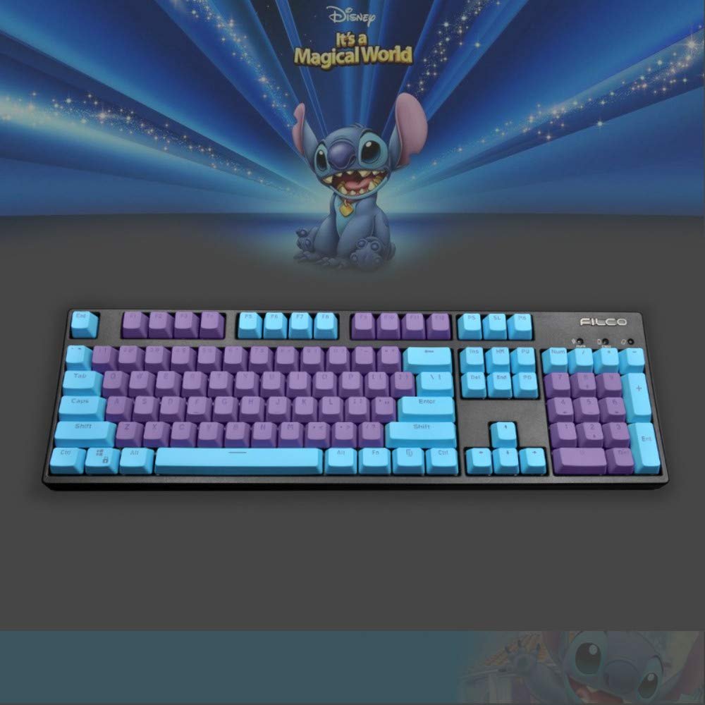 104 Keys Double Shot PBT Translucnt Backlit Keycap OEM Profile Keyset for All Cherry MX Switches Mechanical Gaming Keyboards Standard ANSI Layout 108 104 87 TKL 60% (Stitch)