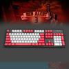 104 Keys Double Shot PBT Translucnt Backlit Keycap OEM Profile Keyset for All Cherry MX Switches Mechanical Gaming Keyboards Standard ANSI Layout 108 104 87 TKL 60% (Red Alert) view 1