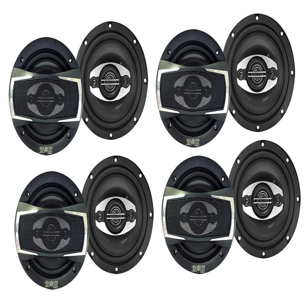 Absolute USA 4 X SP654 Series 6.5" 4 Way Car Speakers 500 Watts Max Power