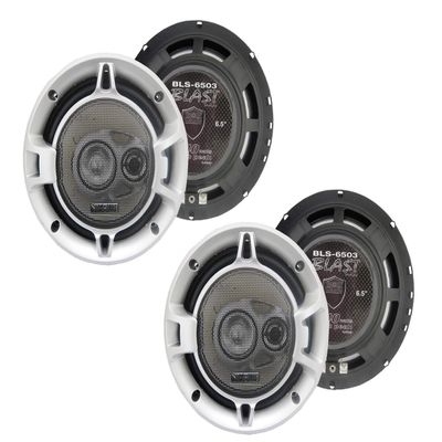 Absolute USA 2 X BLS-6503 Blast Series 6.5 Inches 3 Way Car Speakers 640 Watts Max Power