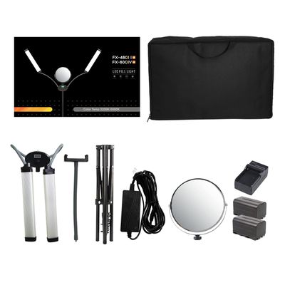 Yidoblo Photo Studio Double Arms Fill Ring Light with 200cm Tripod Long LED Strips add Stand 3000K-5600K LED for Camera (FX-800II)