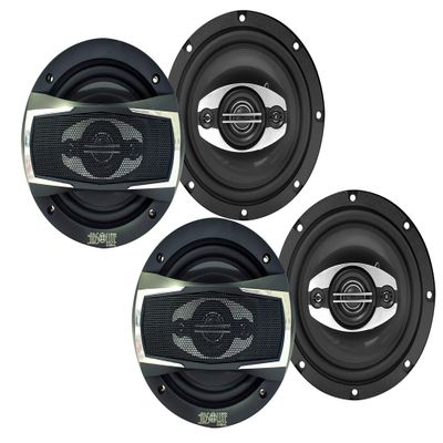 Absolute USA 2 X SP654 Series 6.5" 4 Way Car Speakers 500 Watts Max Power