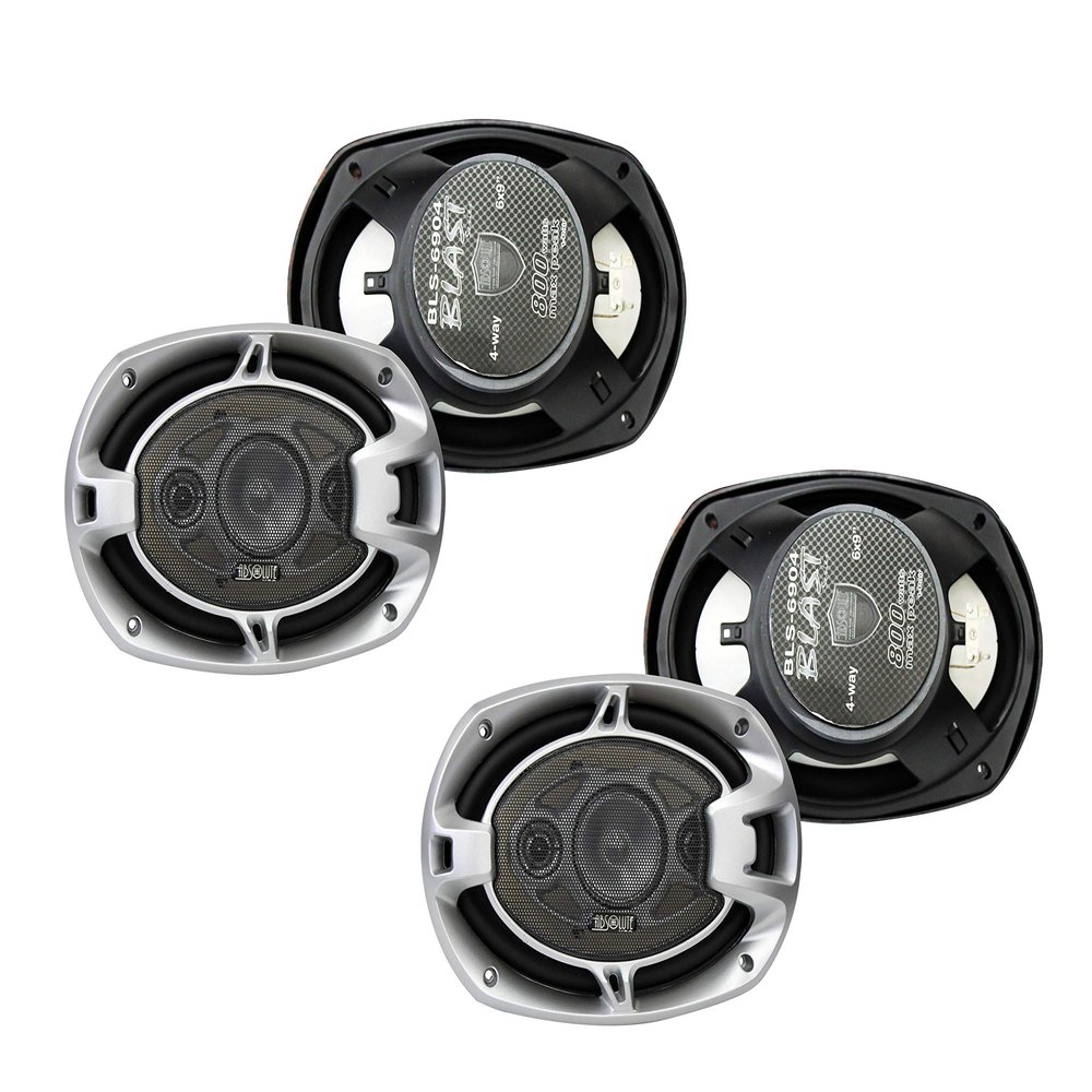 Absolute USA 2 X BLS6904 Blast Series 6 x 9 4 Way Car Speakers 800 Watts Max Power (2BLS6904)