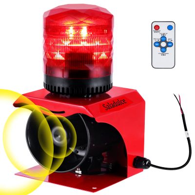120dB Industrial Siren Alarm, IP65 Outdoor Sound and Light Alarm,, Adjustable Volume & Tone for Home, Office, Factory, Warehouse (Industrial, 12, V)