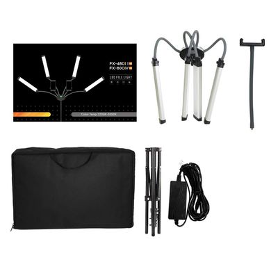 Yidoblo Photo Studio Double Arms Fill Ring Light with 200cm Tripod Long LED Strips add Stand 3000K-5600K LED for Camera (FX-800II with Tripod)