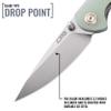 CJRB J1912S-NTG Small Feldspar Folder 3.2 in Blade Nature G-10 Handle view 3