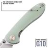 CJRB J1912S-NTG Small Feldspar Folder 3.2 in Blade Nature G-10 Handle view 4