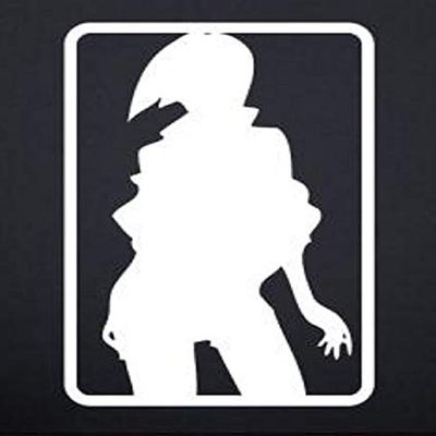 Cowboy Bebop Anime TV Series 6" Tall Faye Valentine Silhouette Logo Die Cut Decal - White Color