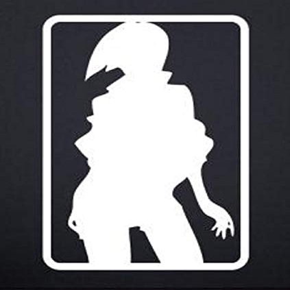 Cowboy Bebop Anime TV Series 6" Tall Faye Valentine Silhouette Logo Die Cut Decal - White Color