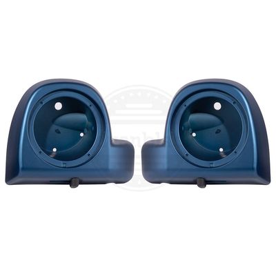Moto Onfire Legend Blue Denim, 6.5 inch Speaker Boxes Pods Fit for Harley Touring, Lower Vented Fairings, 2014-2020