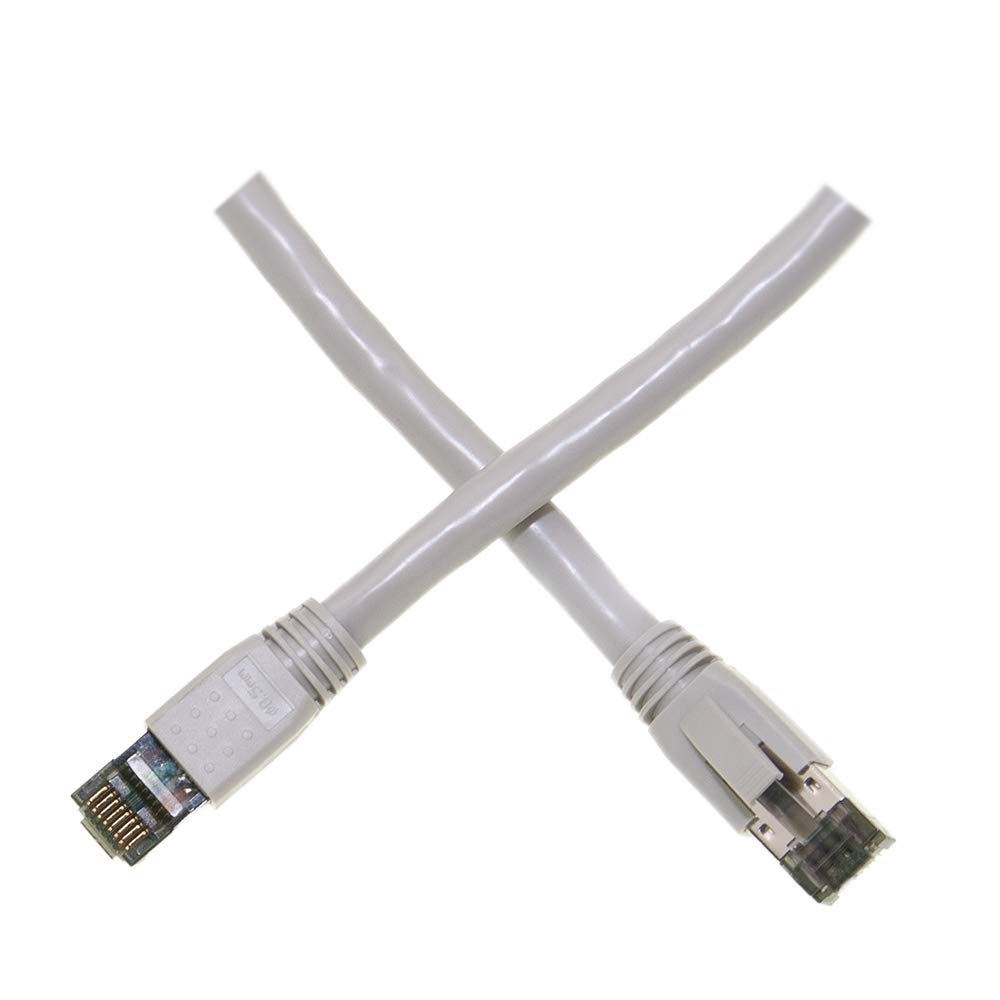 CableWholesale Cat8 S/FTP Shielded Ethernet Cable, 40Gbps, 10 ft, Gray