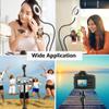 SIXRUN LED Ring Light with Stand, 360 Long Arm, 3 Color Modes, 9 Brightness Levels, USB Powered, with Phone Holder, for Live Stream, Makeup, Photography view 2