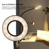 SIXRUN LED Ring Light with Stand, 360 Long Arm, 3 Color Modes, 9 Brightness Levels, USB Powered, with Phone Holder, for Live Stream, Makeup, Photography view 4