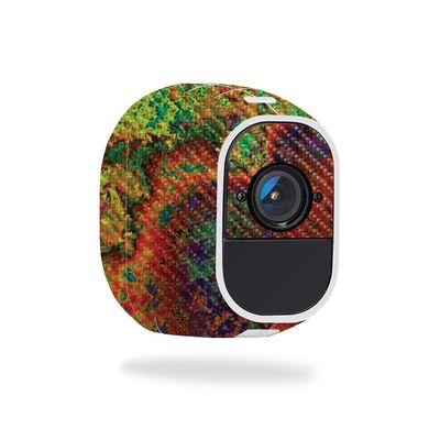MightySkins Carbon Fiber Skin for Netgear Arlo Pro 2 - Rust | Protective, Durable Textured Carbon Fiber Finish | Easy to Apply, Remove, and Change Styles | Made in The USA