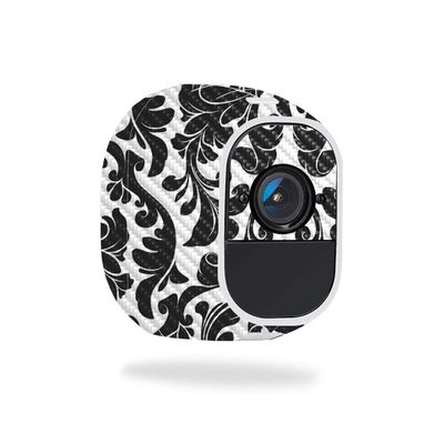 MightySkins Carbon Fiber Skin for Netgear Arlo Pro 2 - Black Damask | Protective, Durable Textured Carbon Fiber Finish | Easy to Apply, Remove, and Change Styles | Made in The USA