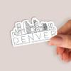 Squiddy Denver Colorado City Skyline - Vinyl Sticker for Car, Laptop, Notebook (5" Wide) view 2