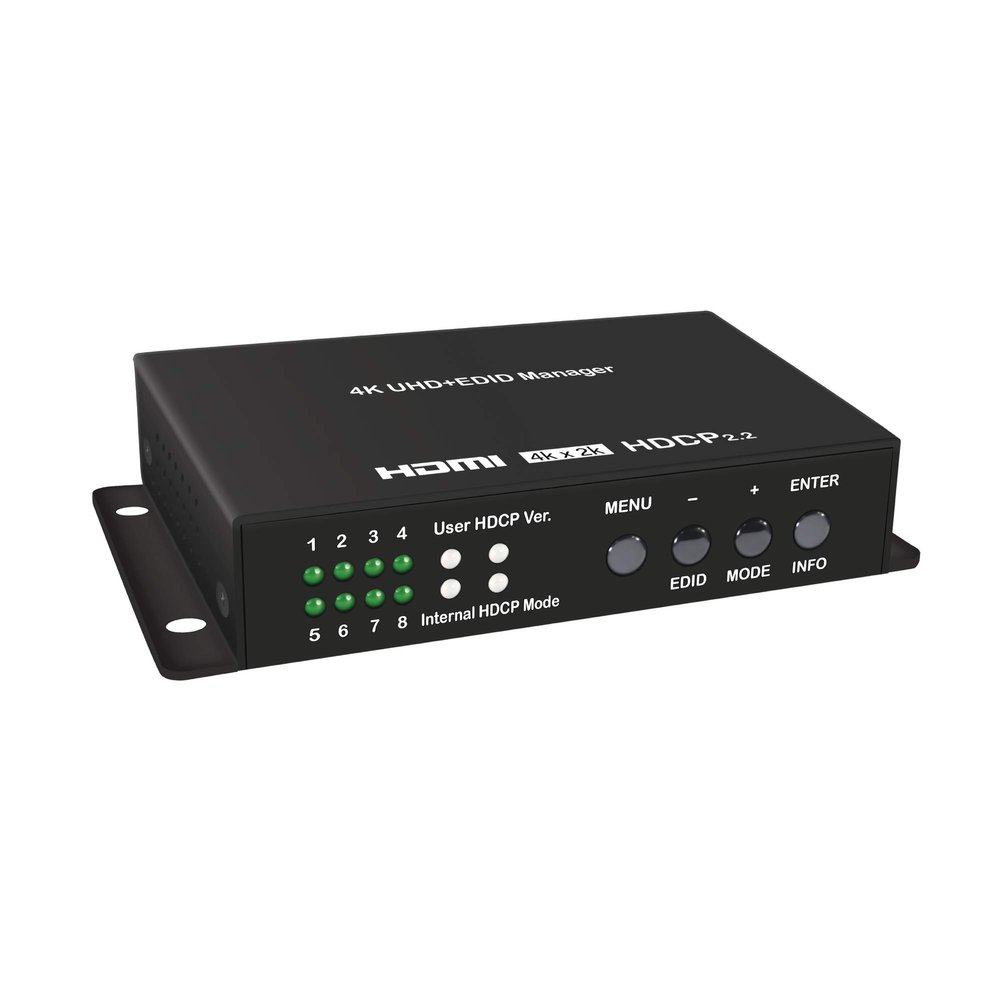 J-Tech Digital EDID Emulator 4K 60Hz 4:4:4 18Gbps w/4 EDID Functions: Read, Write, Emulation and Bypass; Supports OSD Manual, HDCP Indicator, CEC Pass-Through, and PC Management Tool