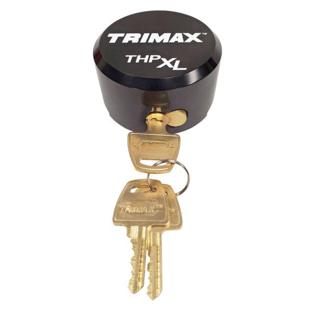 Trimax, (THPXLALBK), Black, Solid Aluminum Hockey Puck Internal Shackle Lock, Universal Fit