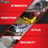 Trimax, (THPXLALBK), Black, Solid Aluminum Hockey Puck Internal Shackle Lock, Universal Fit view 4