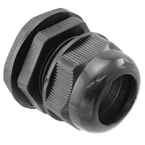 Cable Gland 0.55" ~ 0.98" (14.0mm ~ 24.9mm) Nylon M40x1.5 Black GC1000-F