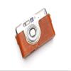 Contax TVS II Case, BolinUS Handmade Genuine Real Leather Half Camera Case Bag Cover for Contax TVS II Camera with Hand Strap (LavaBrown) view 3