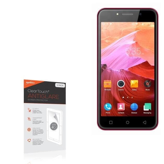 BoxWave Screen Protector Compatible With E&L S618 - ClearTouch Anti-Glare (2-Pack), Anti-Fingerprint Matte Film Skin