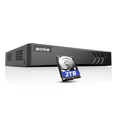 ANNKE 3K Lite 8CH Digital Video Recorder, H.265+ Hybrid 5-in-1 DVR with AI Human/Vehicle Detection, Work with 3K/5MP/4MP/2MP TVI/AHD/CVI/CVBS Cameras for Home Business Surveillance, 2TB HDD Included