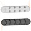 Hemobllo 2pcs Silicone Desk Cord Organizer Clips Self-Adhesive Cable Management for USB Phone Charger and Audio Cords Black White Color Options for Efficient Wire Organization view 3
