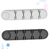 Hemobllo 2pcs Silicone Desk Cord Organizer Clips Self-Adhesive Cable Management for USB Phone Charger and Audio Cords Black White Color Options for Efficient Wire Organization view 4