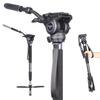 Carbon Fiber Video Monopod-INNOREL VM75CK Professional Hydraulic Fluid Head Monopod Removable Multifunctional Travel Tripod Stand for Gopro DSLR Camera Telescopic Camcorders, Max Load 13 pounds/6 kg view 1