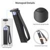 Carbon Fiber Video Monopod-INNOREL VM75CK Professional Hydraulic Fluid Head Monopod Removable Multifunctional Travel Tripod Stand for Gopro DSLR Camera Telescopic Camcorders, Max Load 13 pounds/6 kg view 4